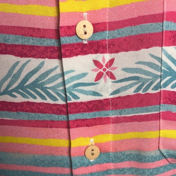 Kenny Flowers Mayakoba Hawaiian Short Sleeve Button Down Shirt Size Large - Picture 8 of 12